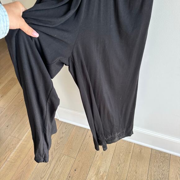 Evereve Cinch Front V-Neck Full Length Sleeveless Jumpsuit Black L - Picture 5 of 12